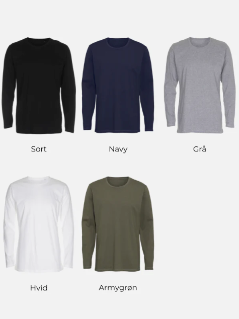 Basic Long Sleeve T-Shirt - Package Deal (6 pcs.) - TeeShoppen Group™ - T-shirt - TeeShoppen