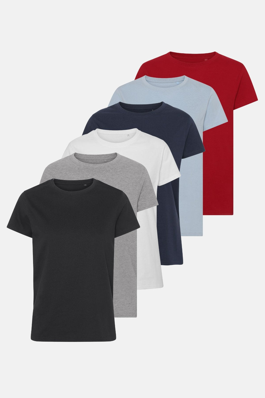 Basic T-shirts - Pakketilbud - Dame (6 stk.)