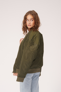 Clay Bomber Women Jacket - Forest Night