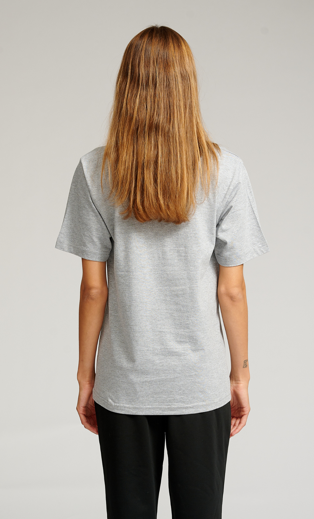 Oversized T-shirt - Grå Meleret