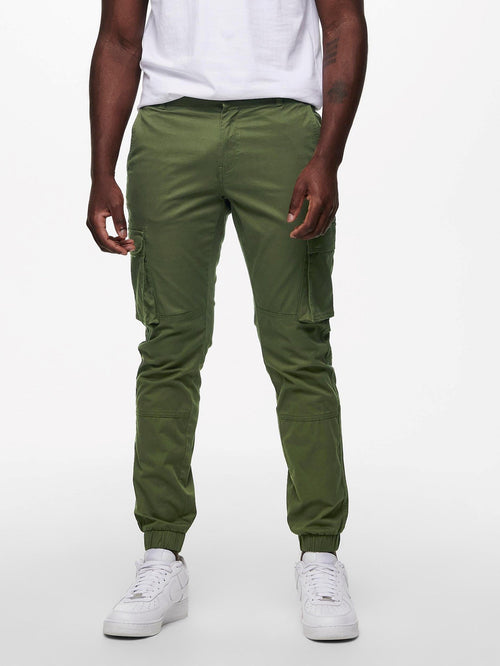 Cam Stage Cargo Pants - Olive Night - Only & Sons - Grøn