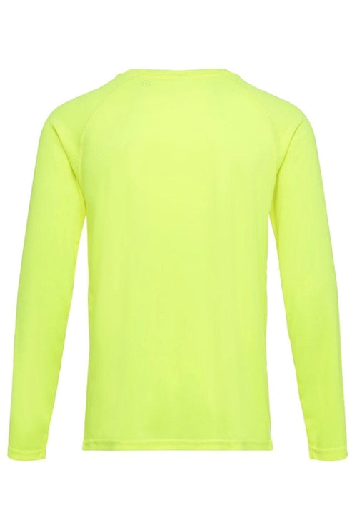 Langærmet Trænings T-shirt - Neon Gul - TeeShoppen - Gul