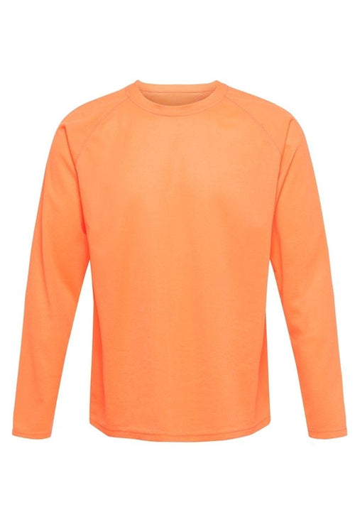Langærmet Trænings T-shirt - Orange - TeeShoppen - Orange