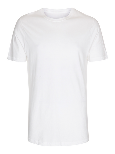 Long T-shirt - Hvid - TeeShoppen - Hvid 5