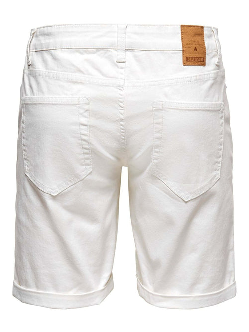 Ply Stretch Shorts - Hvid - Only & Sons - Hvid