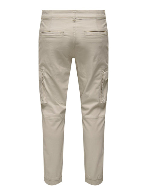 Cam Stage Cargo Pants - Silver Lining - Only & Sons - Sand/Beige