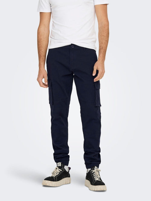 Cam Stage Cargo Pants - Dark Navy - Only & Sons - Blå