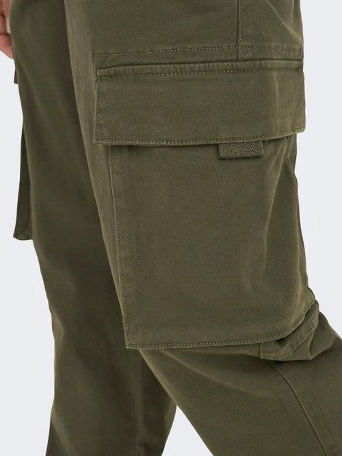Next Cargo Pants - Olive Night - Only & Sons - Grøn