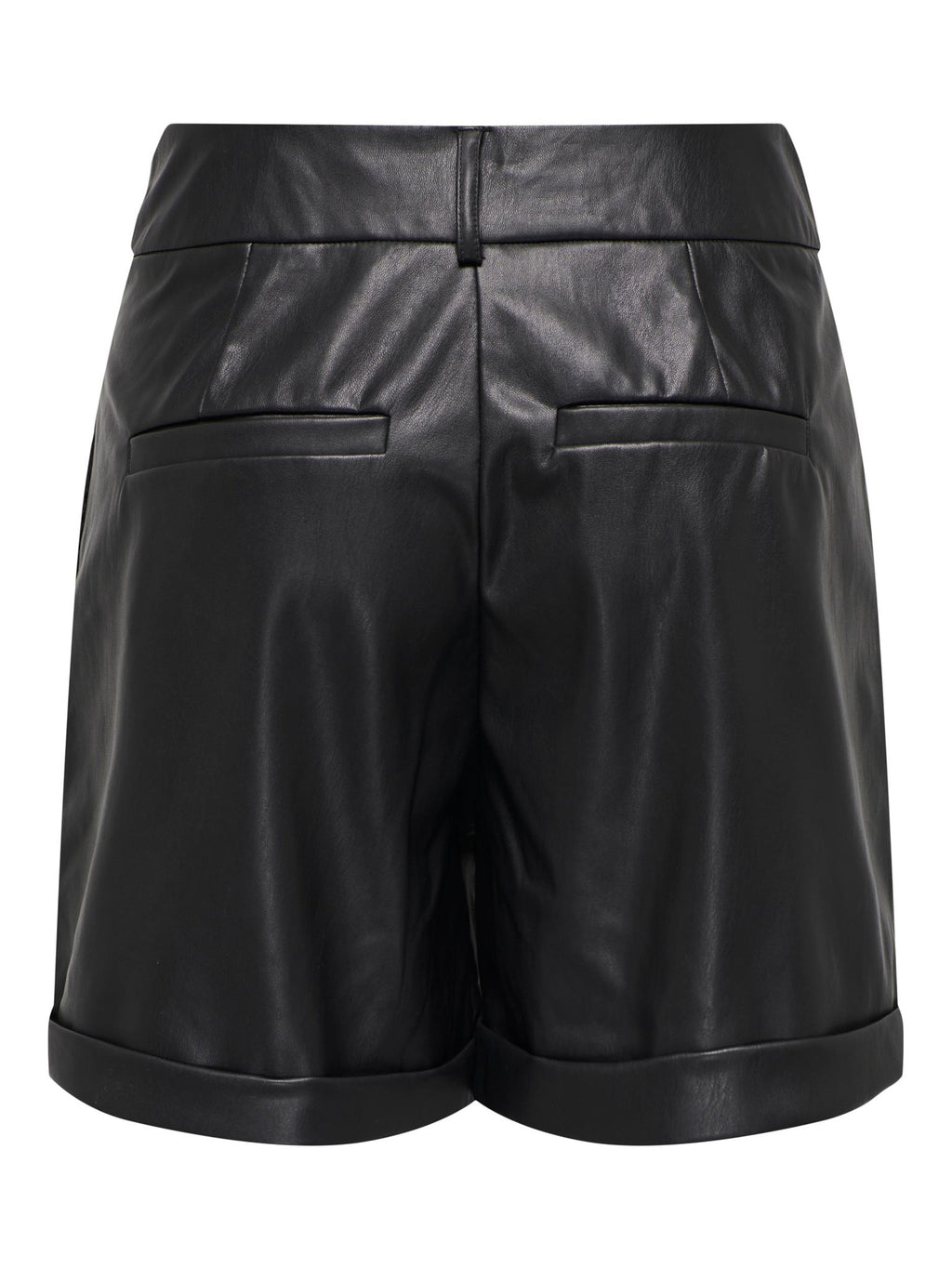 Emy Faux Leather Shorts - Sort