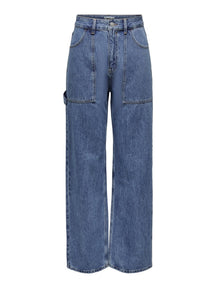 Kirsi Wide Jeans - Medium Blue Denim