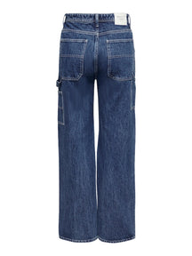 West Højtaljet Jeans - Medium Blue Denim