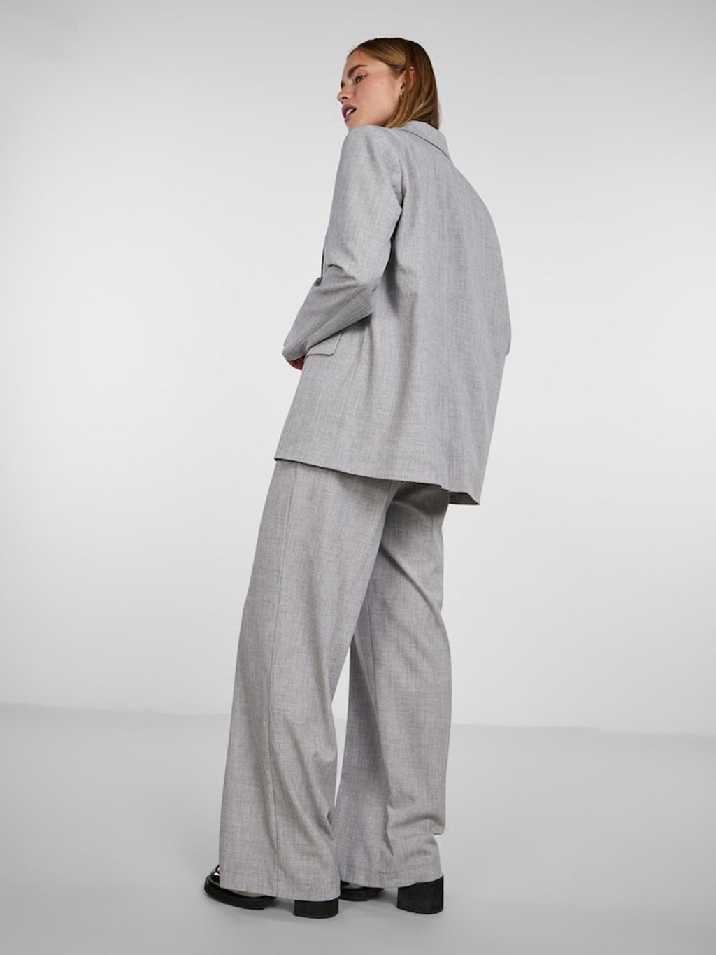 Filine Pants - Light Grey Melange