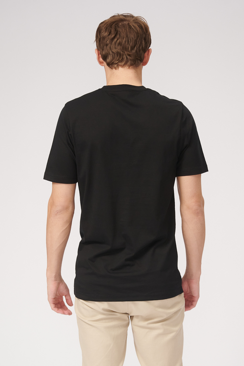 Basic Vneck t-shirt - Sort - TeeShoppen - Sort