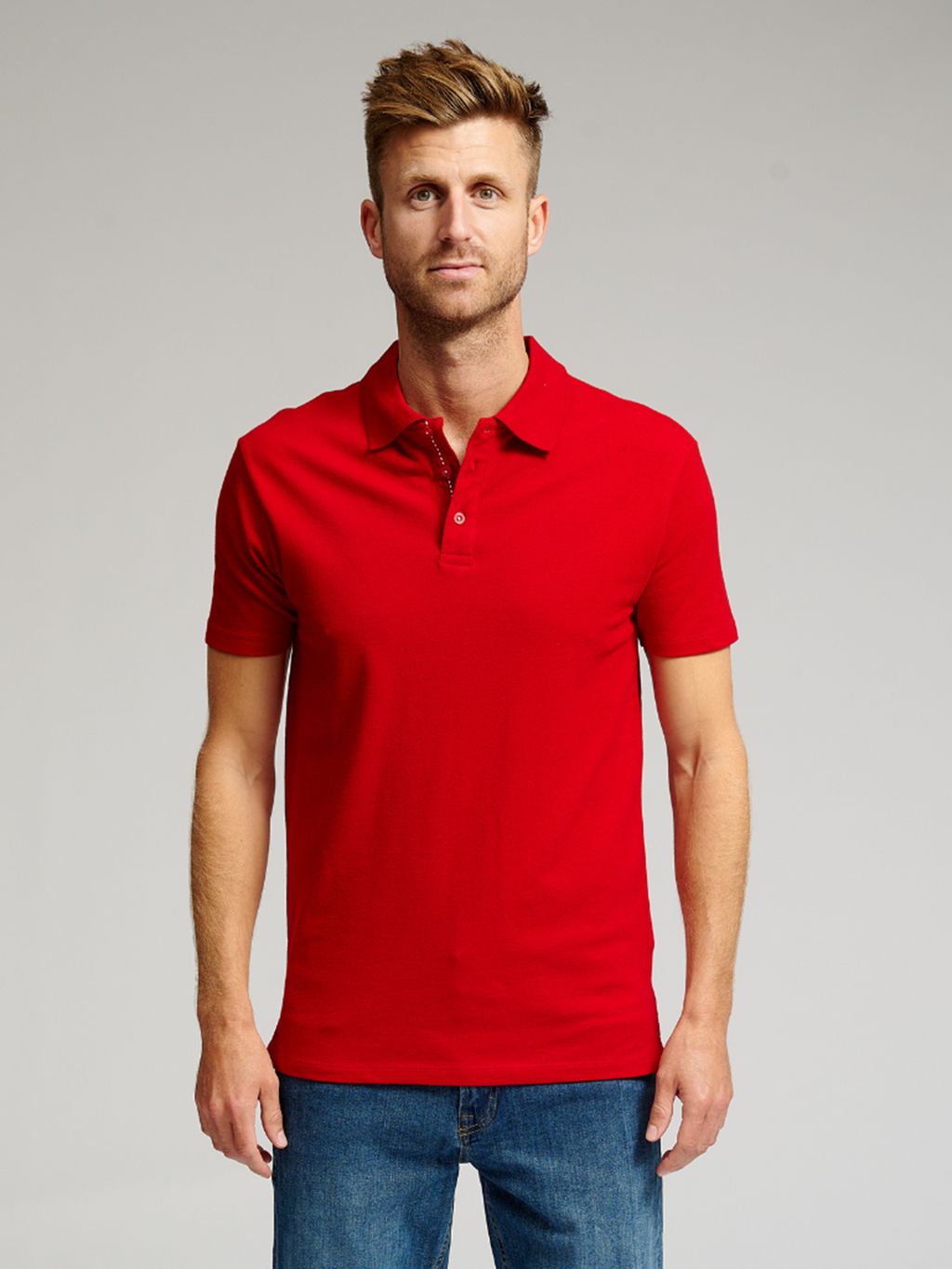 Muscle Polo Shirt - Rød