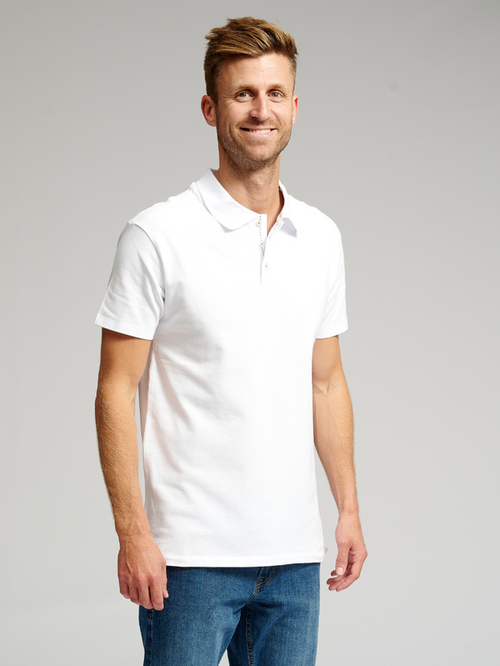 Muscle Polo Shirt - Hvid - TeeShoppen - Hvid