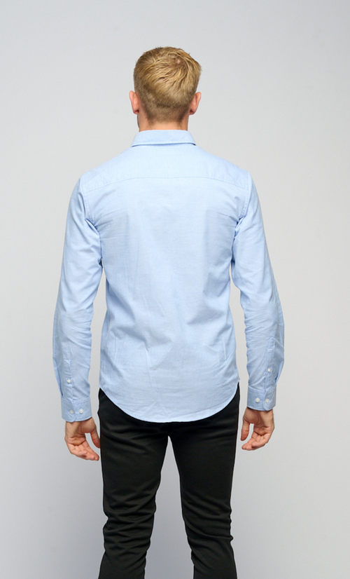 Den Originale Performance Oxford Skjorte - Lyseblå - TeeShoppen - Blå