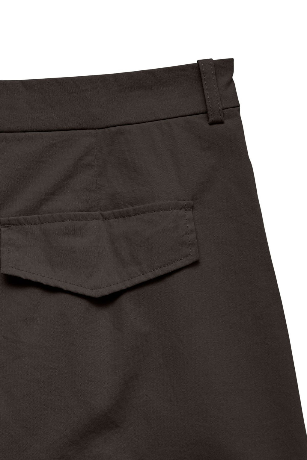 Meng MidWaist Crinkled Wide Pant - Chocolate Torte