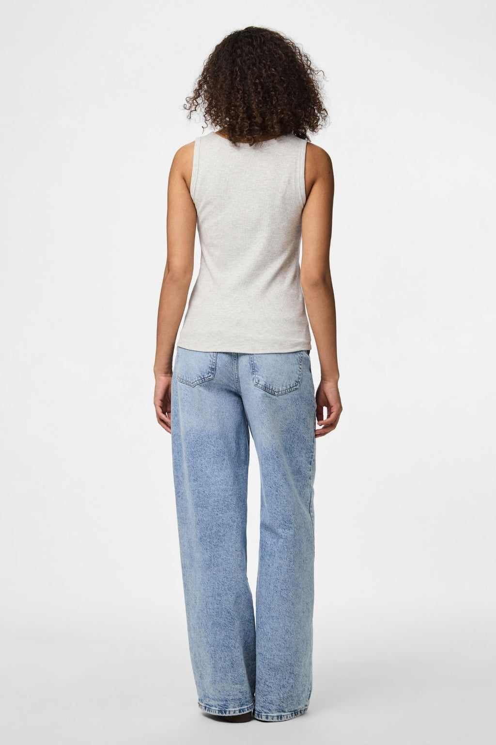 May Tank Top - Light Grey Melange