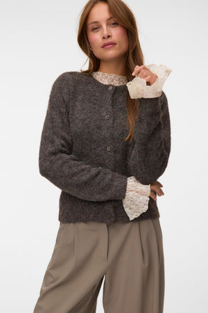Novah O-Neck Button - Chocolate Torte