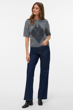 Bliss 2/4 Rullekravetrøje - Medium Grey Melange