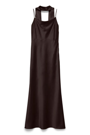 Cenia Singlet Scarf Ankelkjole - Chocolate Torte
