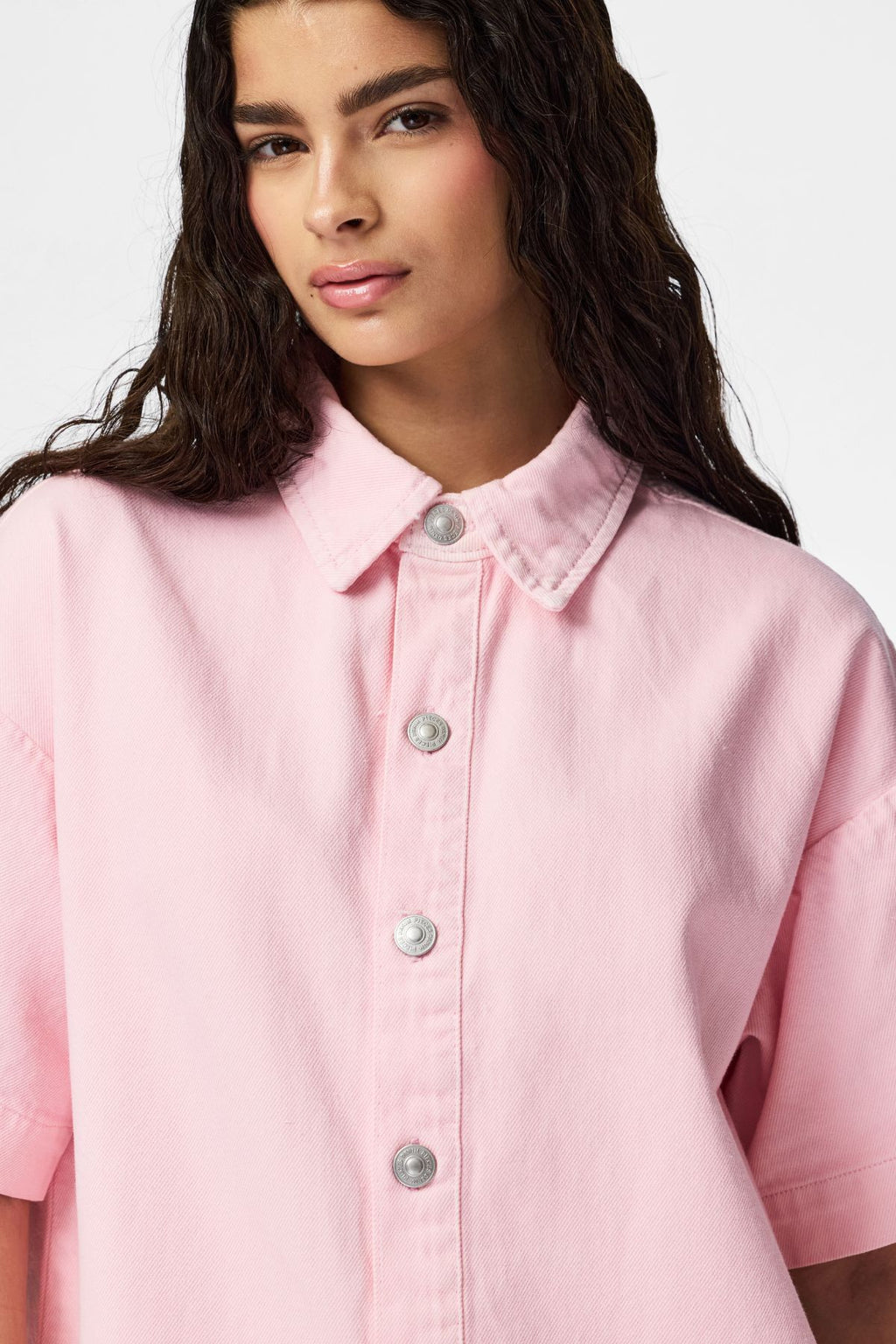 Sky A-Shape Denim Kjole - Roseate Spoonbill