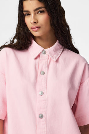 Sky A-Shape Denim Kjole - Roseate Spoonbill