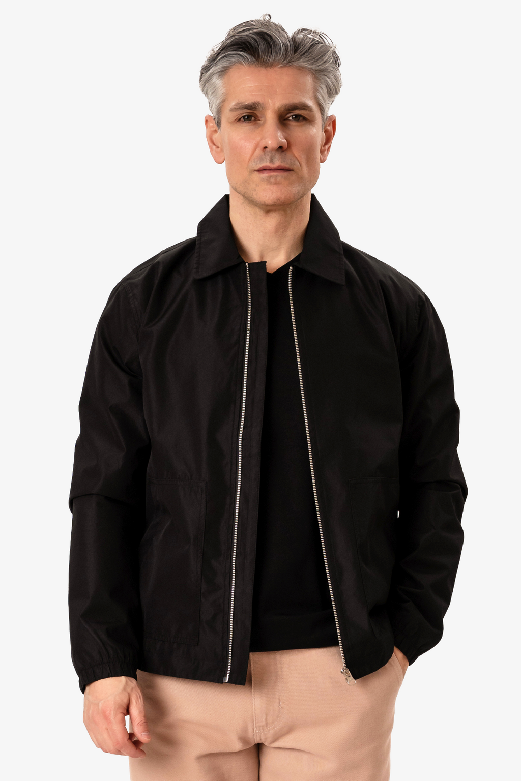 Short Zip Jacket - Sort