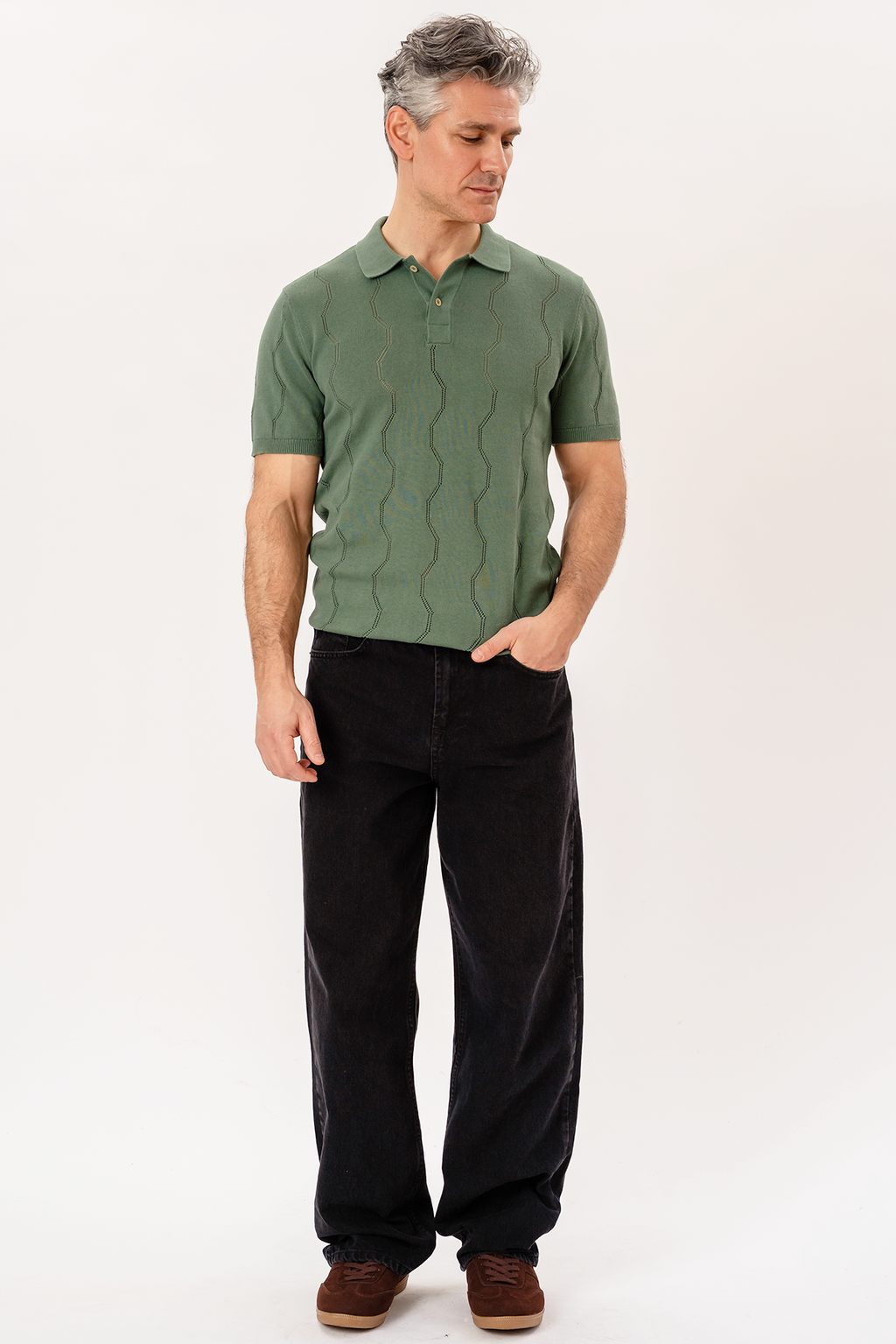 Duran Strik Polo - Grøn