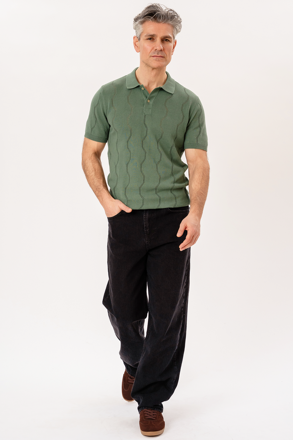 Duran Strik Polo - Grøn