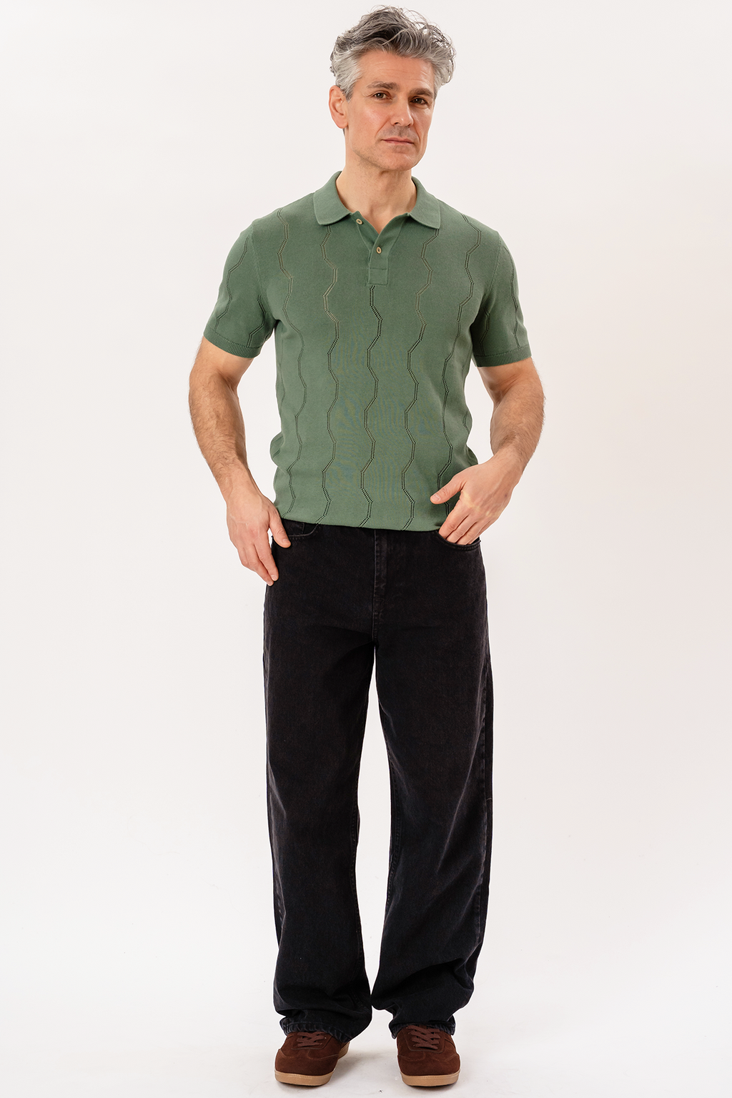 Duran Strik Polo - Grøn