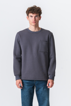 Pocket Sweatshirt Regular Fit - Mørkegrå