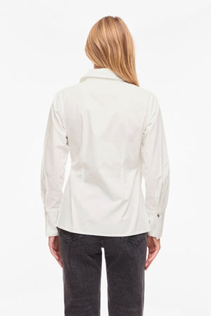 Lumi V-Neck Wrap Top - Snow White