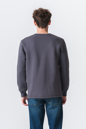 Pocket Sweatshirt Regular Fit - Mørkegrå