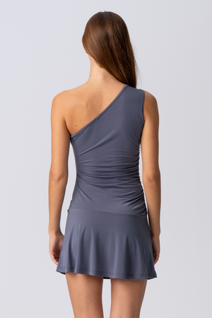 Valentina One Shoulder Dress - Grå