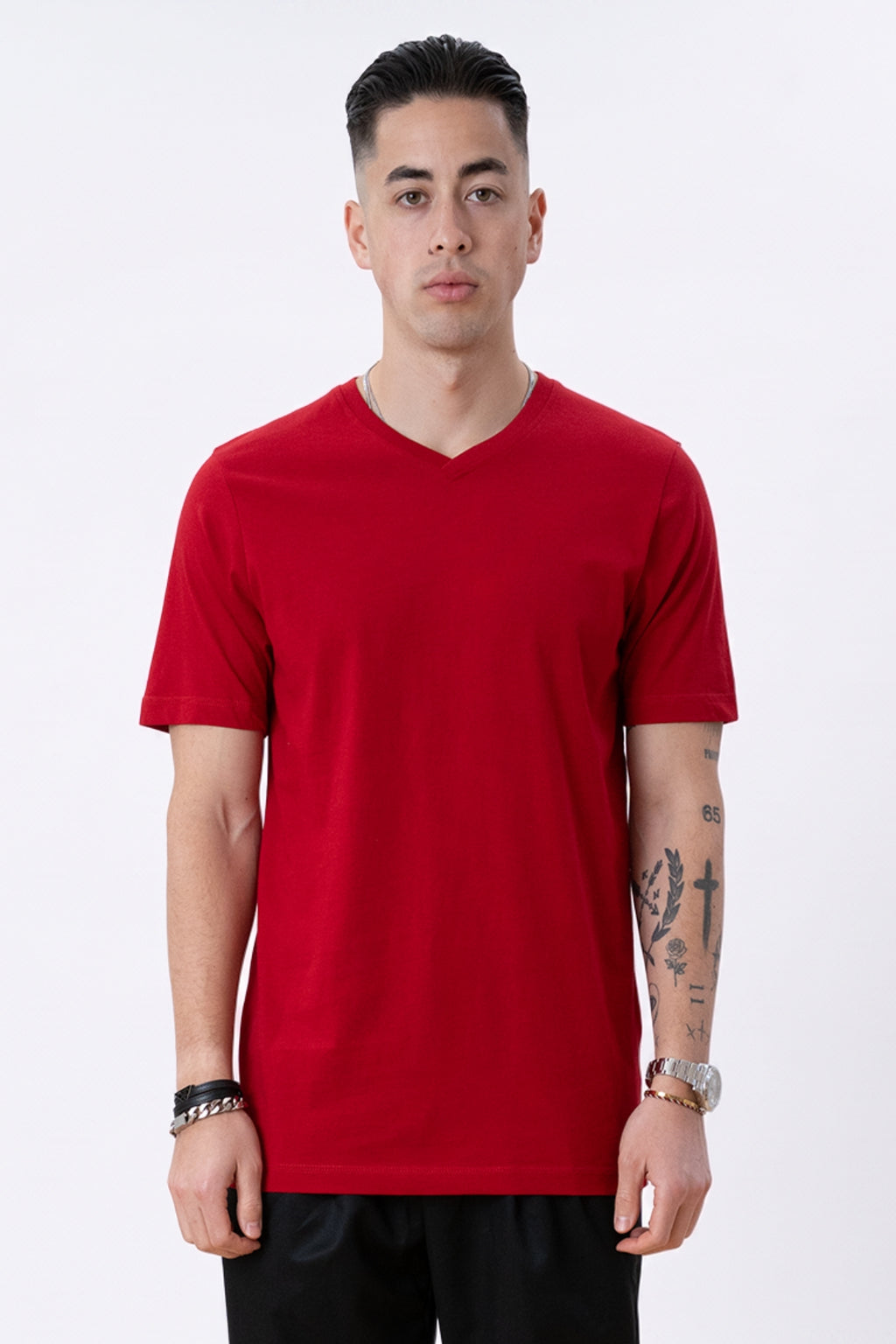 Basic V-neck t-shirt - (6 stk.)
