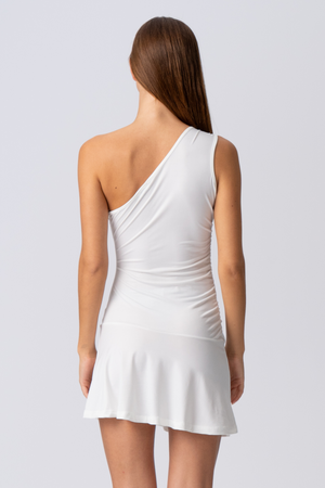 Valentina One Shoulder Dress - Hvid