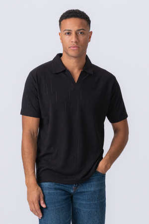 Atlas Textured Polo - Sort