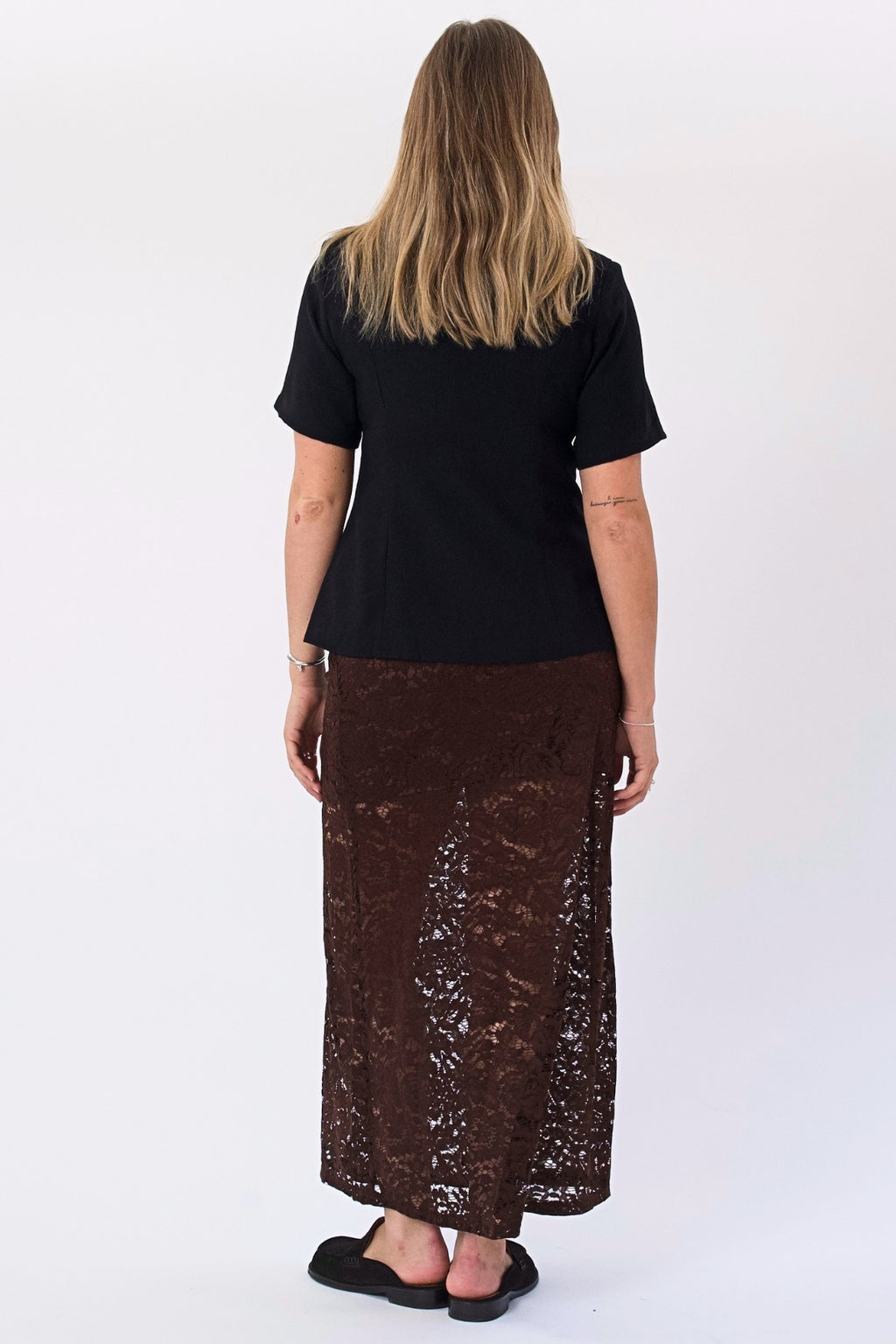 Amara Lace Maxi Nederdel - Coffee