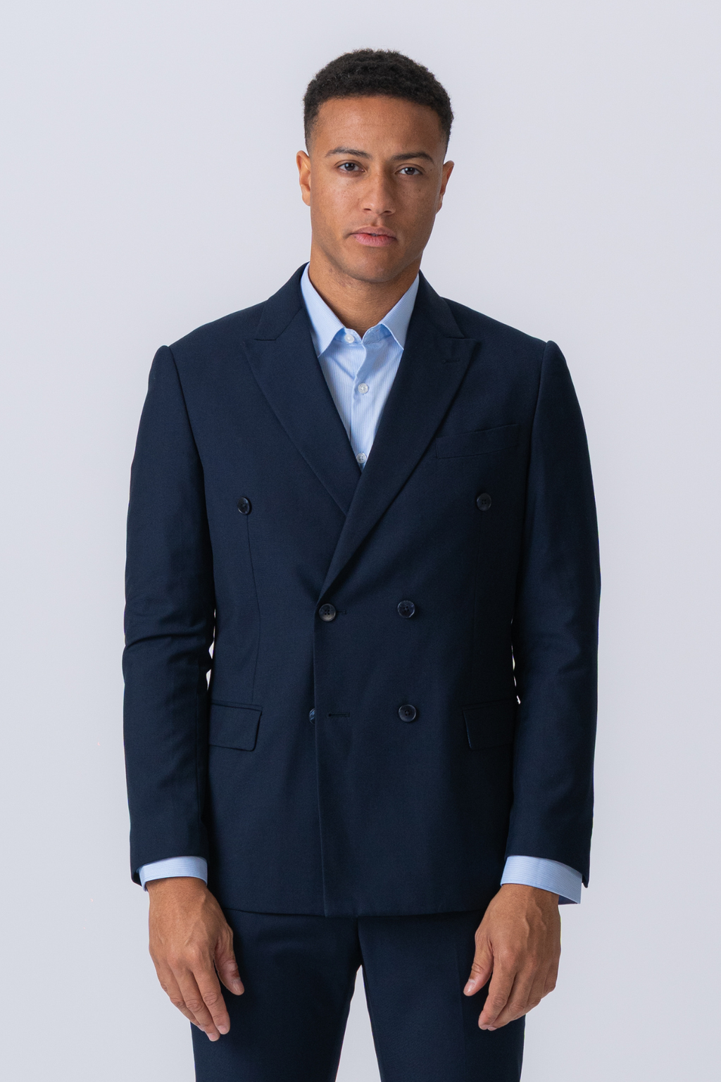 Premium Dobbeltradet Blazer - Navy