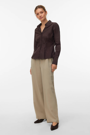 Ums V-hals T-shirt - Chocolate Plum