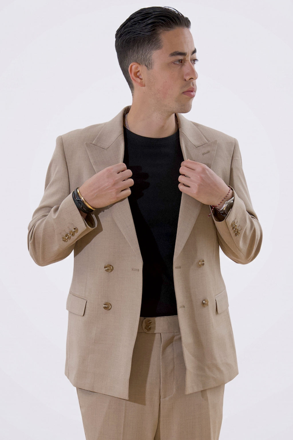 Klassisk Blazer - Beige Melange