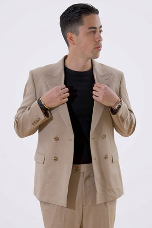 Klassisk Blazer - Beige Melange