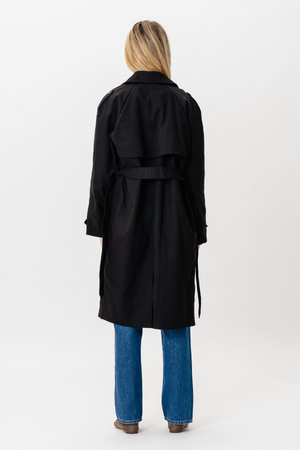 Linea trenchcoat - Sort