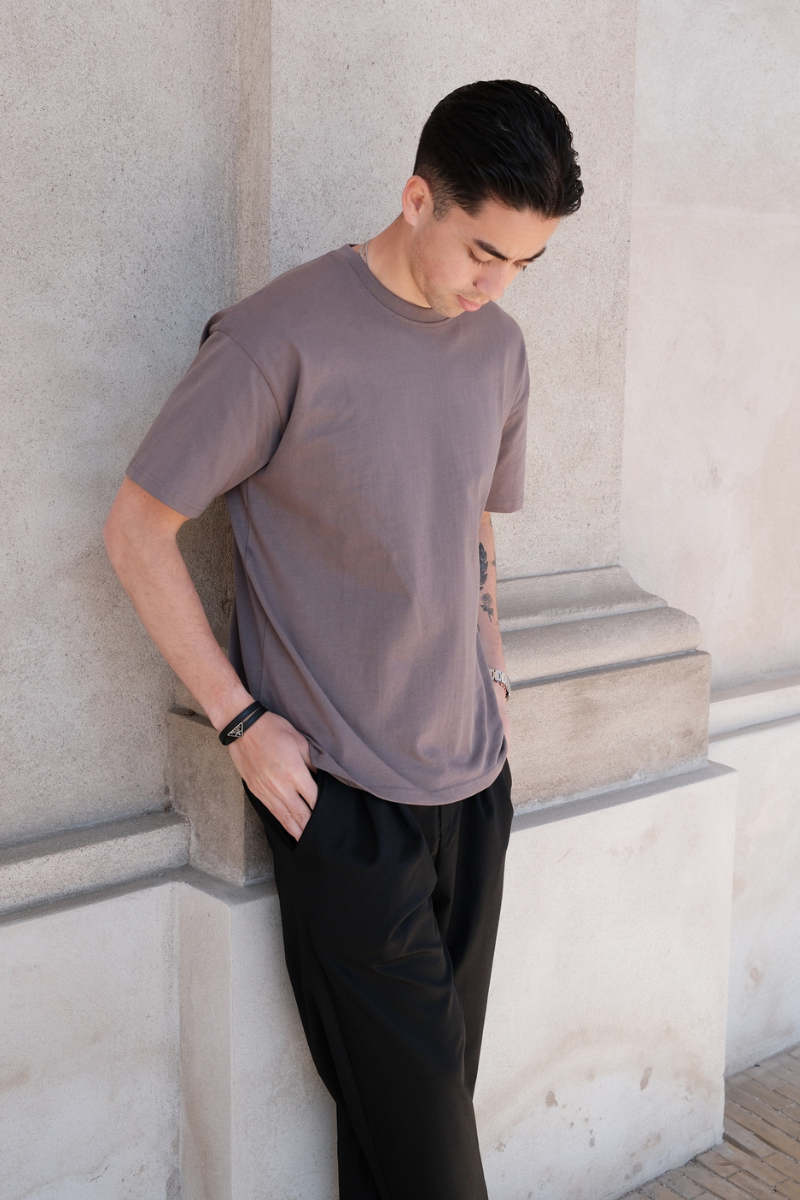 Heavy Boxfit Tee - Mørkegrå