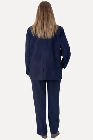 Oversized Suit - Navy Pinstripe