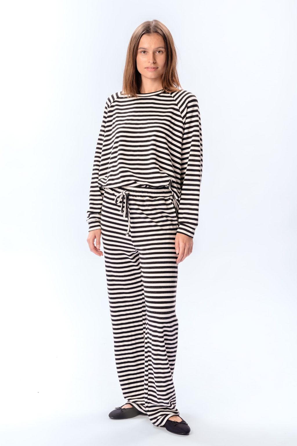 Stribede Bukser - Sort