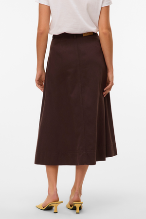 Filia Farvet Denim Nederdel - Chocolate Torte