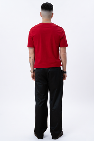 Basic V-neck t-shirt - Rød