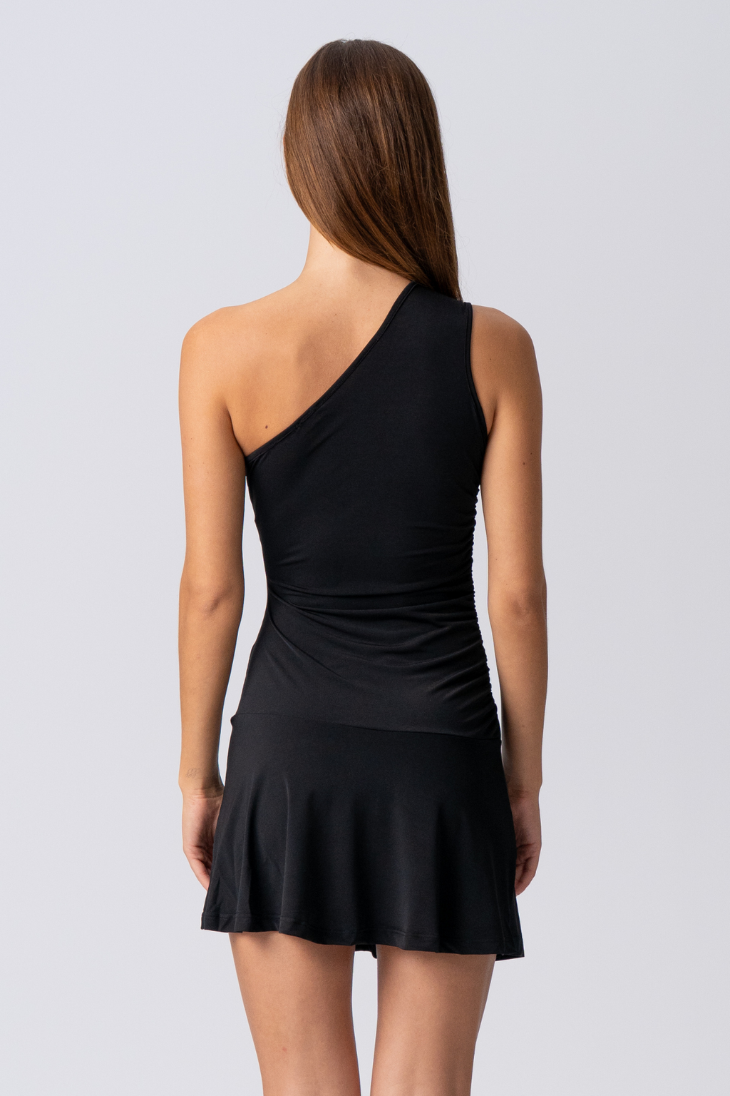Valentina One Shoulder Dress - Sort